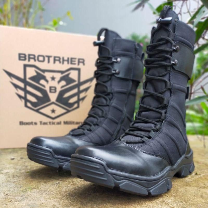 SEPATU PDL NINJA TITAN BRAVO MERK BROTRHER BAHAN KULIT SAPI ASLI SEPATU PDL DINAS LAPANGAN TNI POLRI SECURITY SATPAM