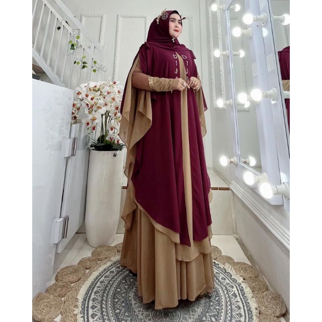 692 Jubah Set Khimar Hoodie Original by Dijah