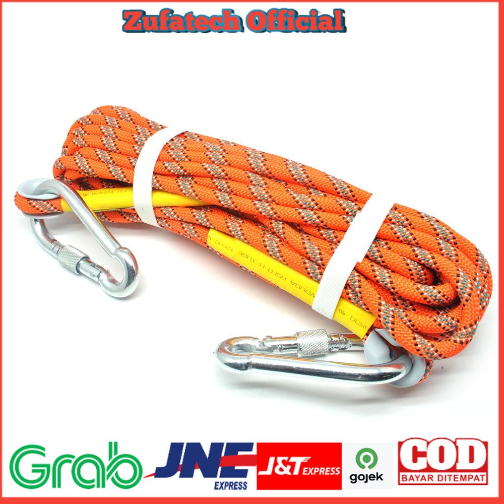NTR Tali rappelling Safety Climbing Rope 10 Meter - E203950 - Orange