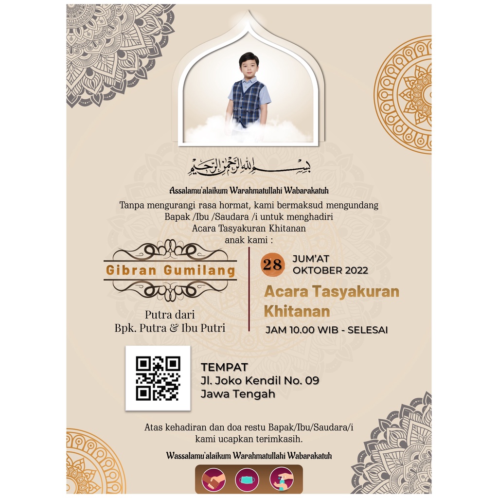 Jual UNDANGAN JPG KHITANAN / WALIMATUL KHITAN Q4 | Shopee Indonesia