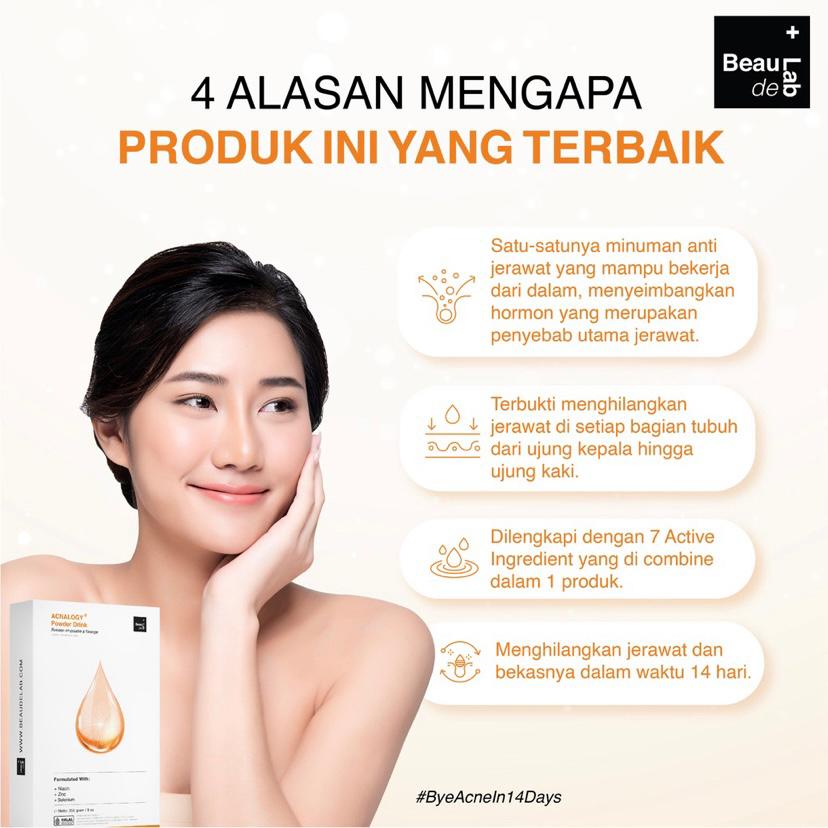 NEWLAB Acnalogy Powder Drink | Obat Minum Jerawat | Minuman Antioksidan | Penghilang Bekas Jerawat | Acne Treatment Drink