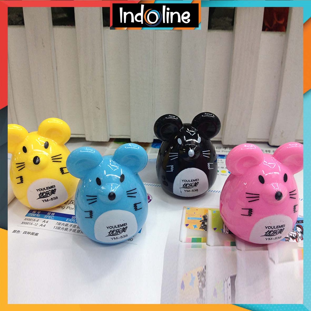 

✔️ Peraut Pensil Motif Tikus Rautan Karakter Mickey Pencil Shaperner Import COD