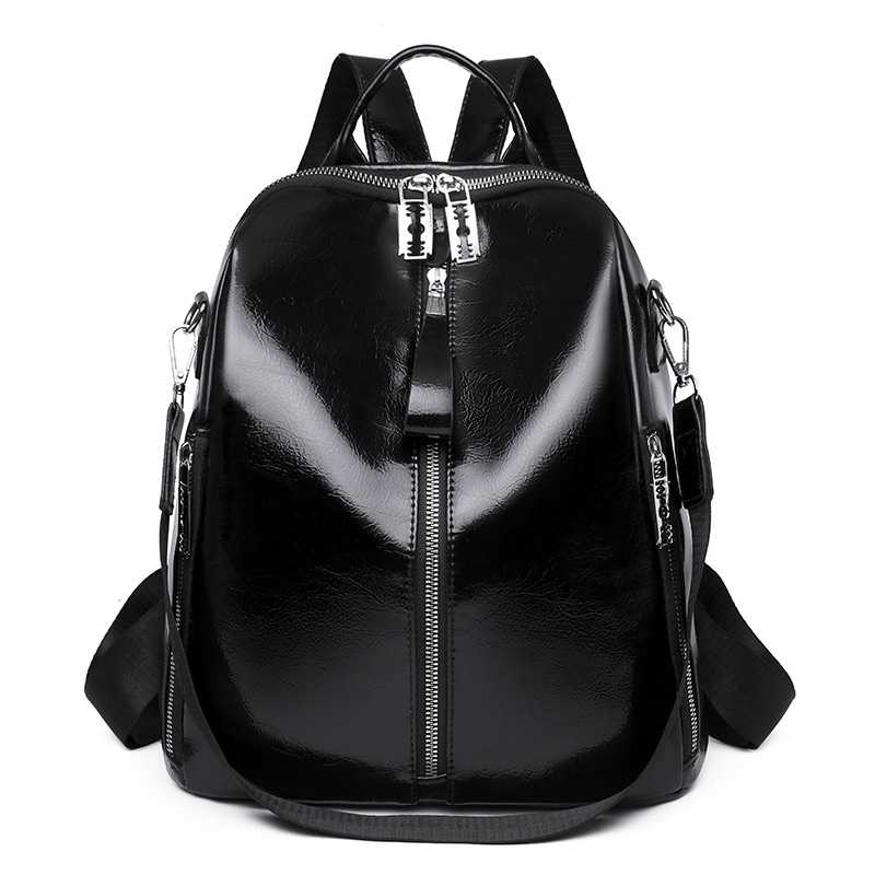 TAS RANSEL WANITA IMPORT KULIT TA720B5 HITAM GLOSSY ALSACE KOREA SEKOLAH GENDONG BACKPACK PUNGGUNG KULIAH KERJA CEWEK  FASHION REMAJA KEKINIAN SIMPLE CASUAL BATAM PREMIUM MURAH BRANDED