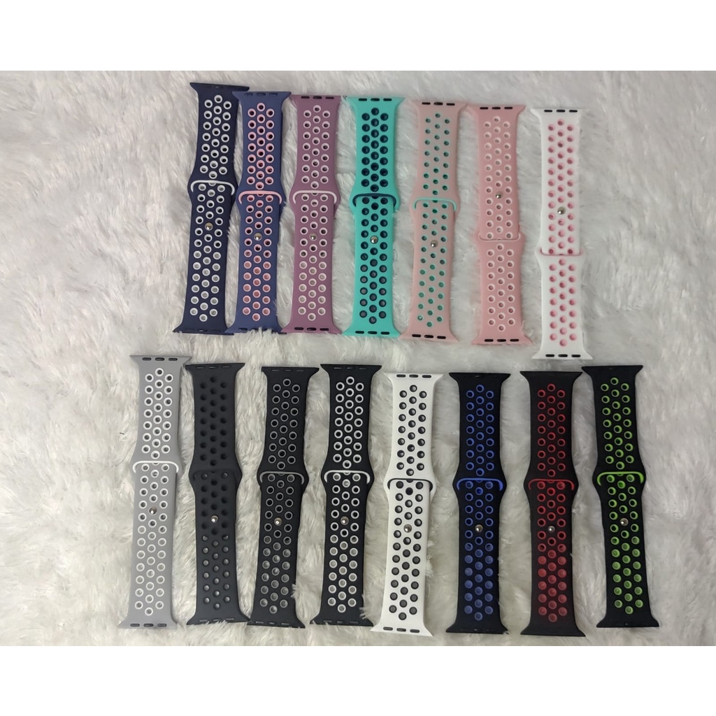 [DGS] Sport Silicone Breathable Hole Band Strap for Apple Watch Series 7/6/SE/5/4/3/2/1 [42mm 44mm 45mm]