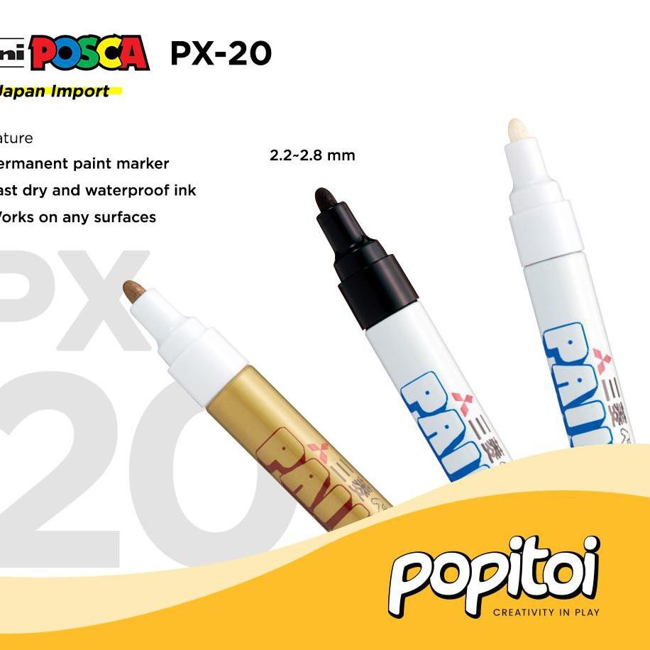 

Fast Order UNI Mitsubishi Paint Marker PX20 PX-20 Spidol Cat Permanen Oil Based