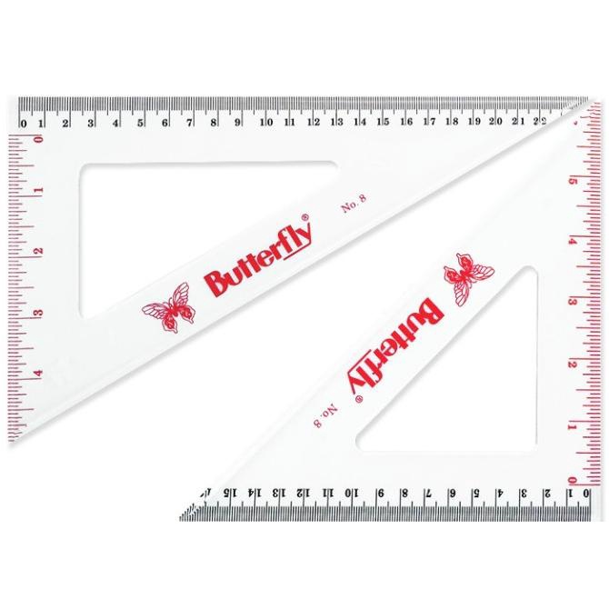 

Set Penggaris Segitiga Butterfly No. 8 per set