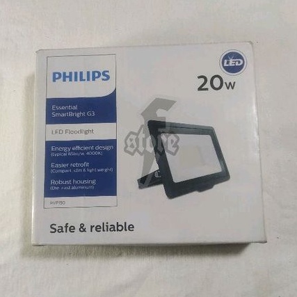 Lampu Sorot LED Philips BVP150 20Watt 20W Putih - Flood Light Outdoor 20 Watt