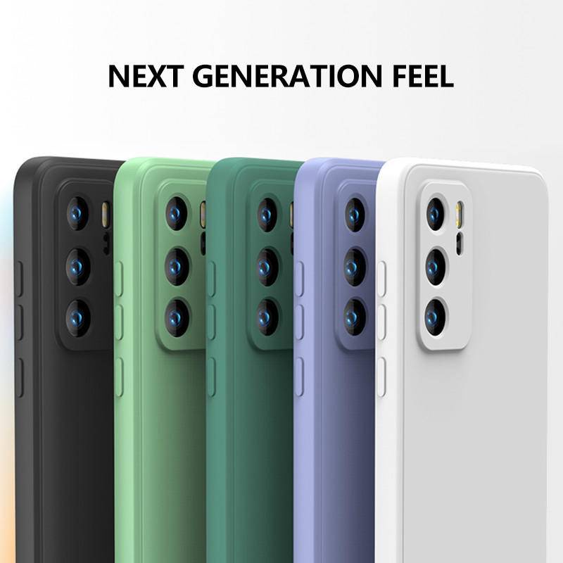 Untuk Huawei Mate40 30 20 Pro Lite Case Persegi Cair Lembut Silikon Cover Untuk Huawei Y9 Prime 2019 P Smart Z Case