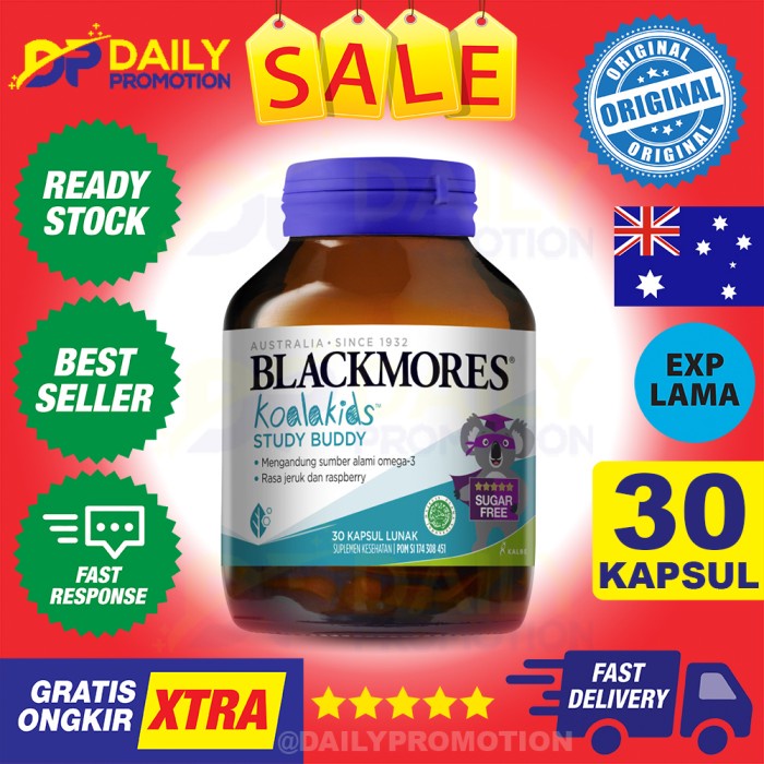 BLACKMORES KIDS FRUITY FISHIES FISH OIL MINYAK IKAN ANAK - 30 KAPSUL