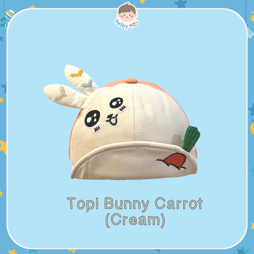 Character Baby Baseball 3D Hat / Topi Karakter Bayi / Topi Karakter Anak (Bunny)