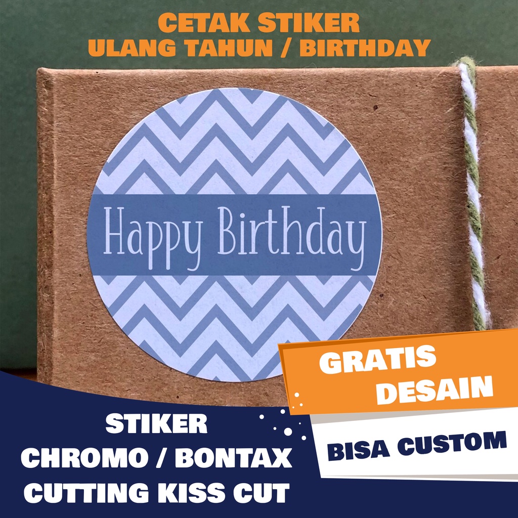 

Cetak Stiker Chromo Bontax Label Acara Ulang Tahun Birthday Anak Stickers Ultah Tumpeng Mini Custom - Kiss Cut