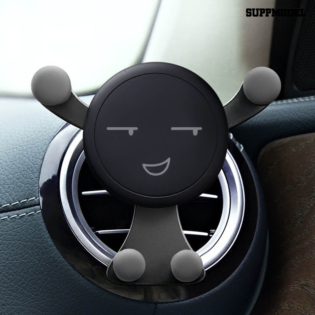 [Auto] Universal Smile Emoticon Klip Ventilasi Udara Mobil Phone Holder Bracket Perlengkapan Kendaraan