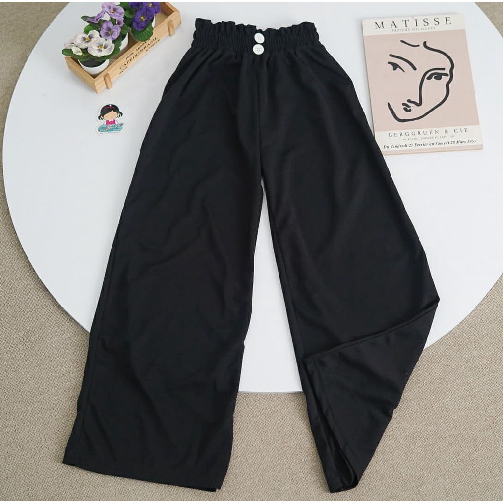 BEFAST - ZFS CELANA LITA PANTS / ZENA KULOT / Kulot Ada Kancing / Fashion Selebgram Trendy / Outift Wanita Santai Casual / Terlaris / Celana Kulot Wanita Terbaru / Pakaian Kekinian remaja ABG