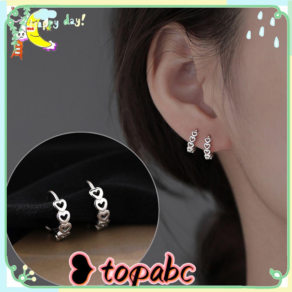 Top Anting Kristal Zirkon Anting Unisex Hadiah Kecil Dan Indah925 Berlapis Perak925