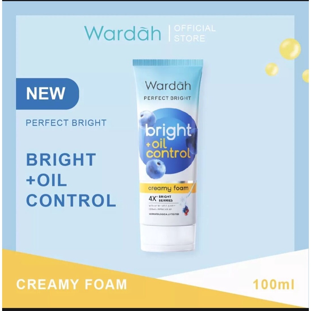 *galerybeautysemarang* Wardah Perfect Bright Creamy Foam Bright + Oil Control - Sabun Cuci Muka (Face Wash)