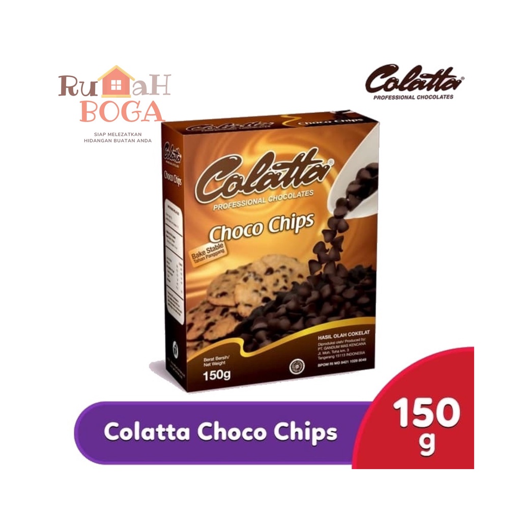 

Coklat Cokelat COLATTA Collata Choco Chip Chips Bake Stable 150gr 150 gr