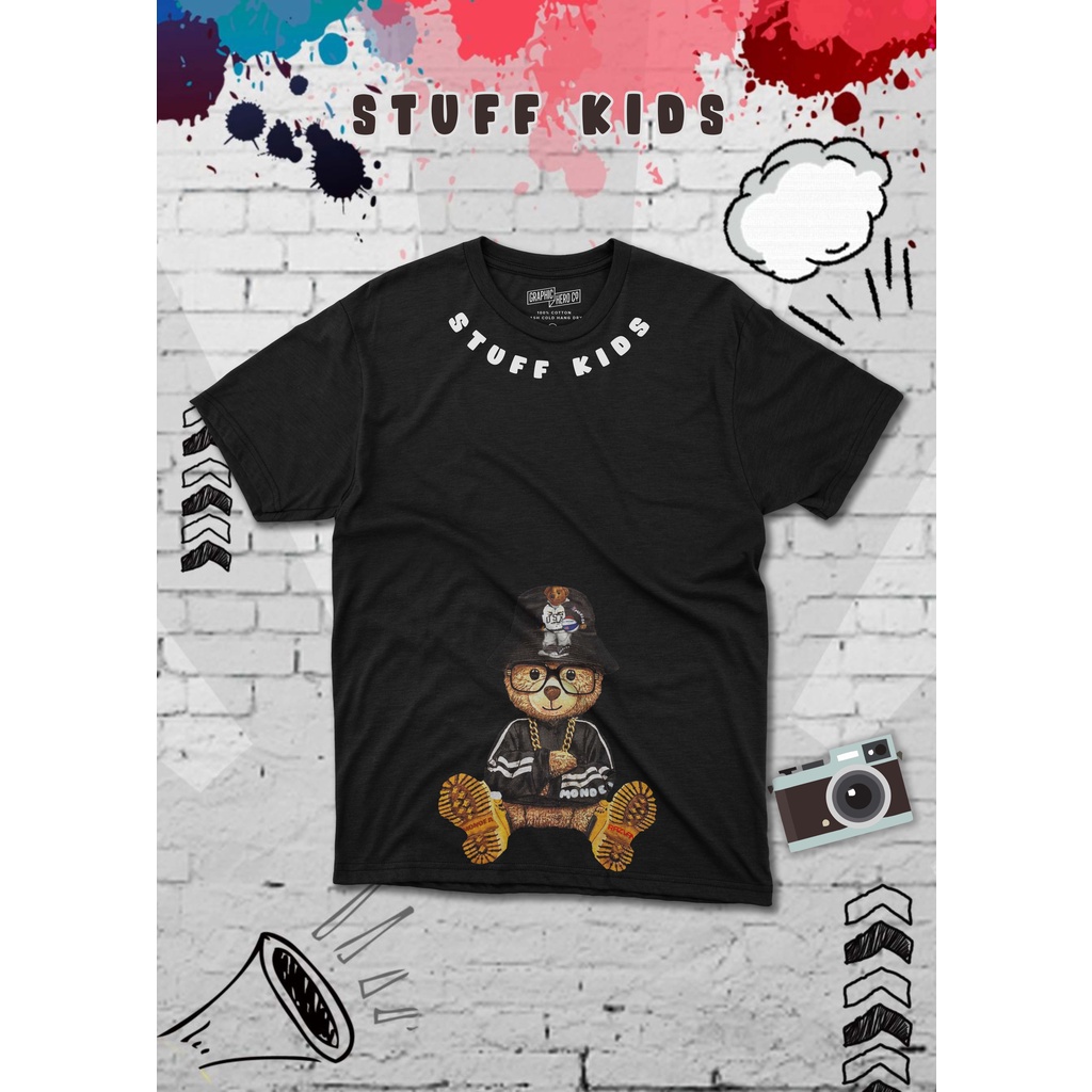 kaos anak BAPE stuff kids Kaos Anak Distro Umur 3-12 Tahun Cotton 24s