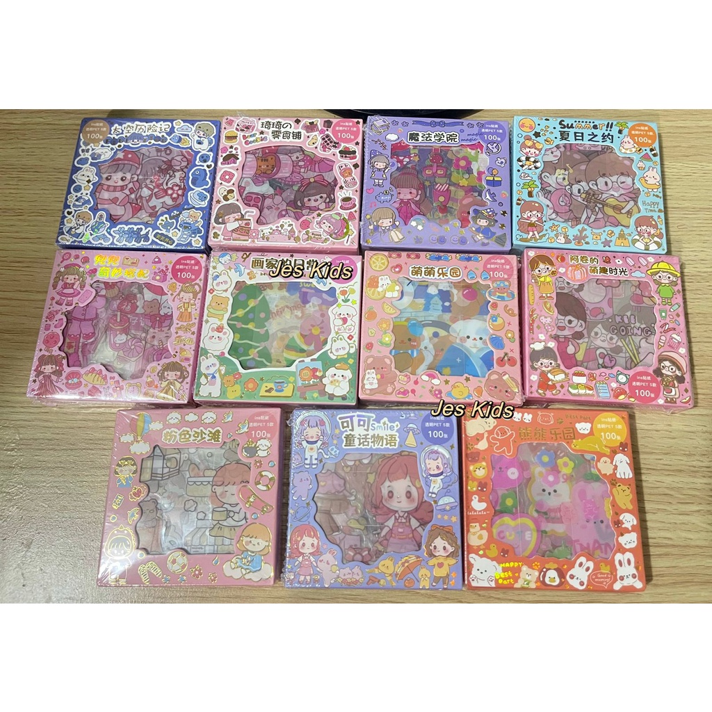 

JES KIDS Stiker / tempelan Waterproof / Sticker Botol Minum Tumblr / stiker anak Viral Lucu Korea / tempelan viral diy isi 100 lembar per box / Grosir stiker / termurah