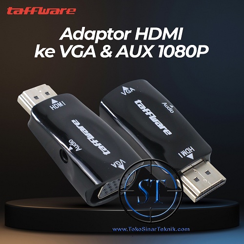 Converter HDMI to VGA With Port Audio Jack 3.5mm - Full HD 1080p For HDTV / Monitor / Projector PC iMac