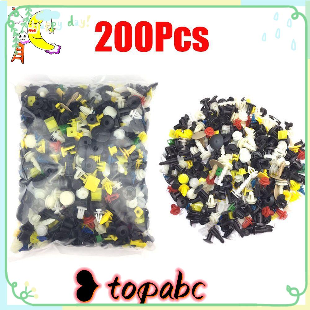 Top 200Pcs Plastik Rivet Auto Push Clips Buckle Mud Flaps