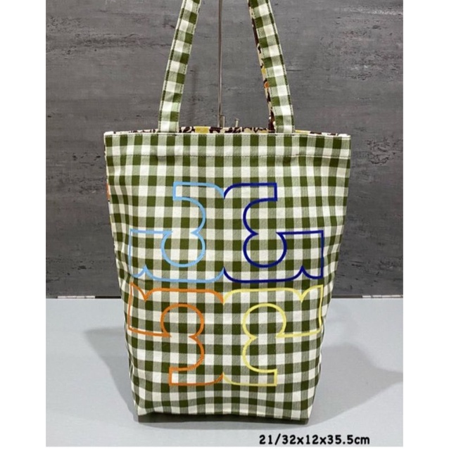 tory burch canvas gingnam flower bag ORIGINAL PL