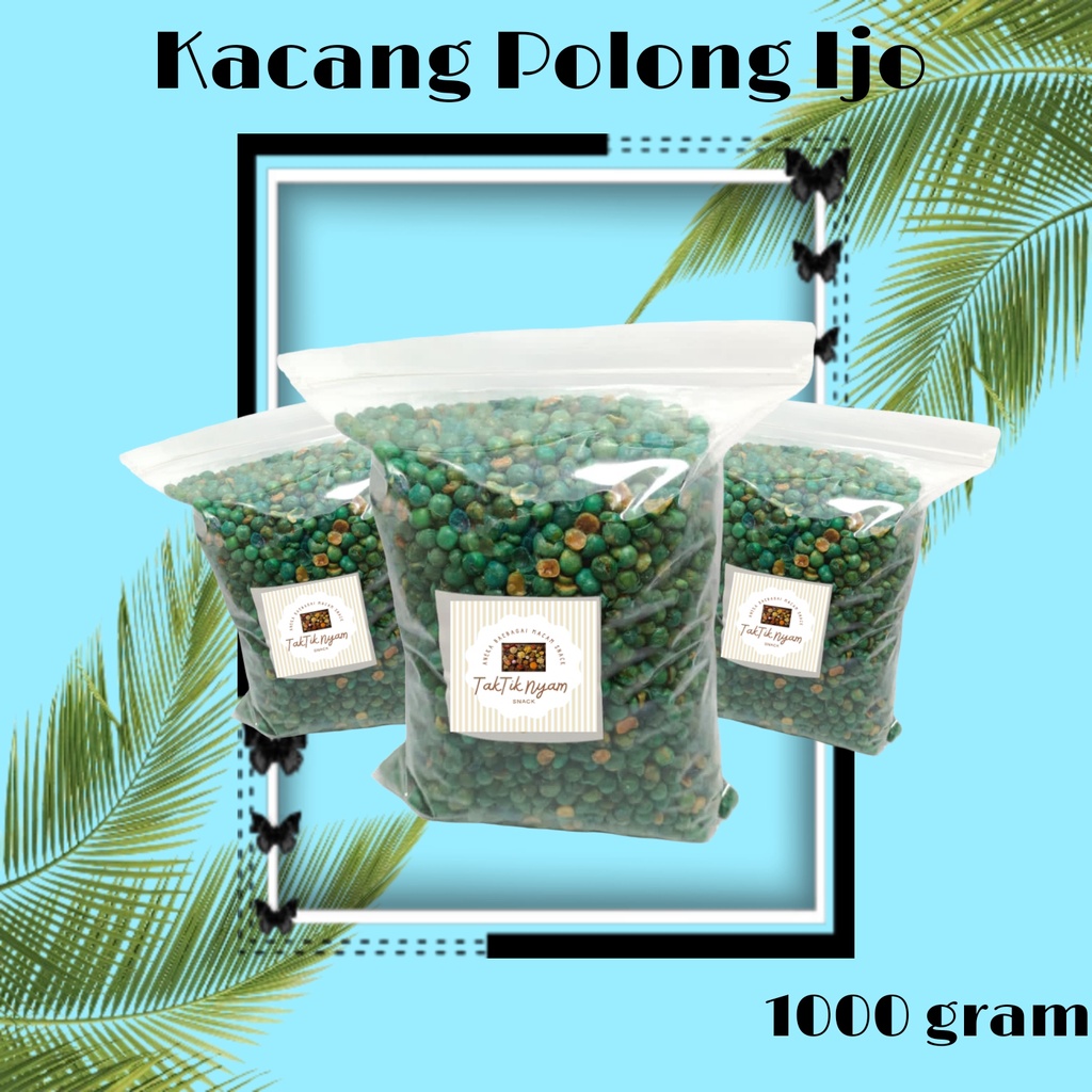 

Kacang Polong 1 kg / Polong Ijo / Gurih Renyah /Polong Hijau / Kacanng Jaipong Ijo / Snack Kacang Kiloan