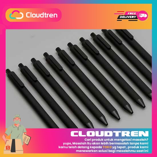 

KACO PURE Pena Pulpen Bolpoin Gel 0.5mm 10 PCS - XM0340 (Black Ink) - Hitam
