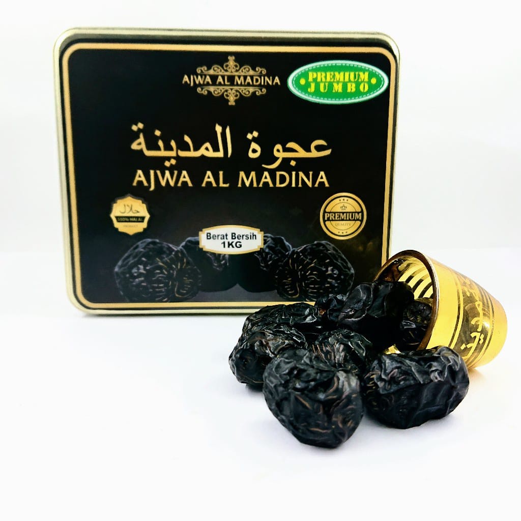 

Kurma Ajwa Kaleng 1 Kg Premium / Kurma Nabi / Kurma Ajwa Al Madina