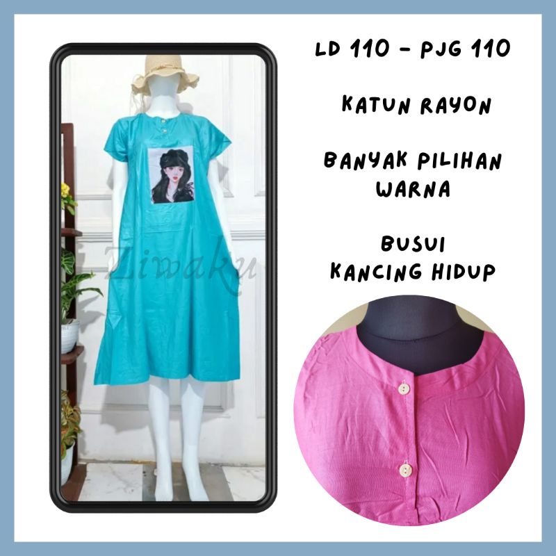 Daster Kekinian Gambar Karakter Busui Rayon