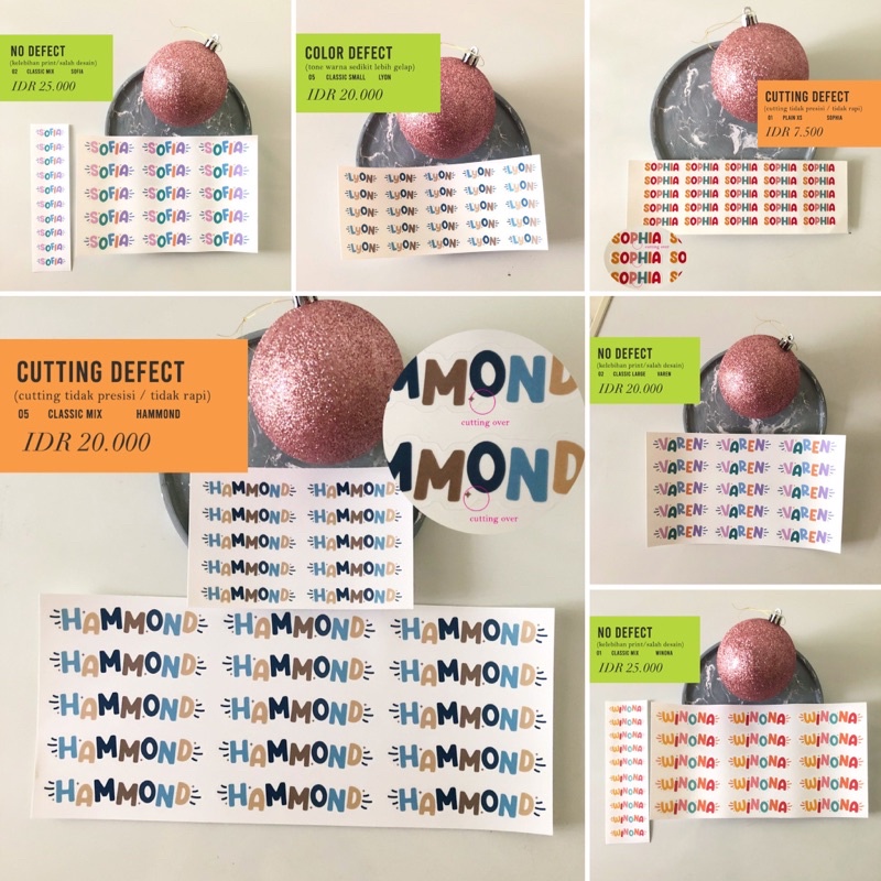 

READY STOCK - Sticker Palette (no defect dan small defect) TIDAK BISA CUSTOM