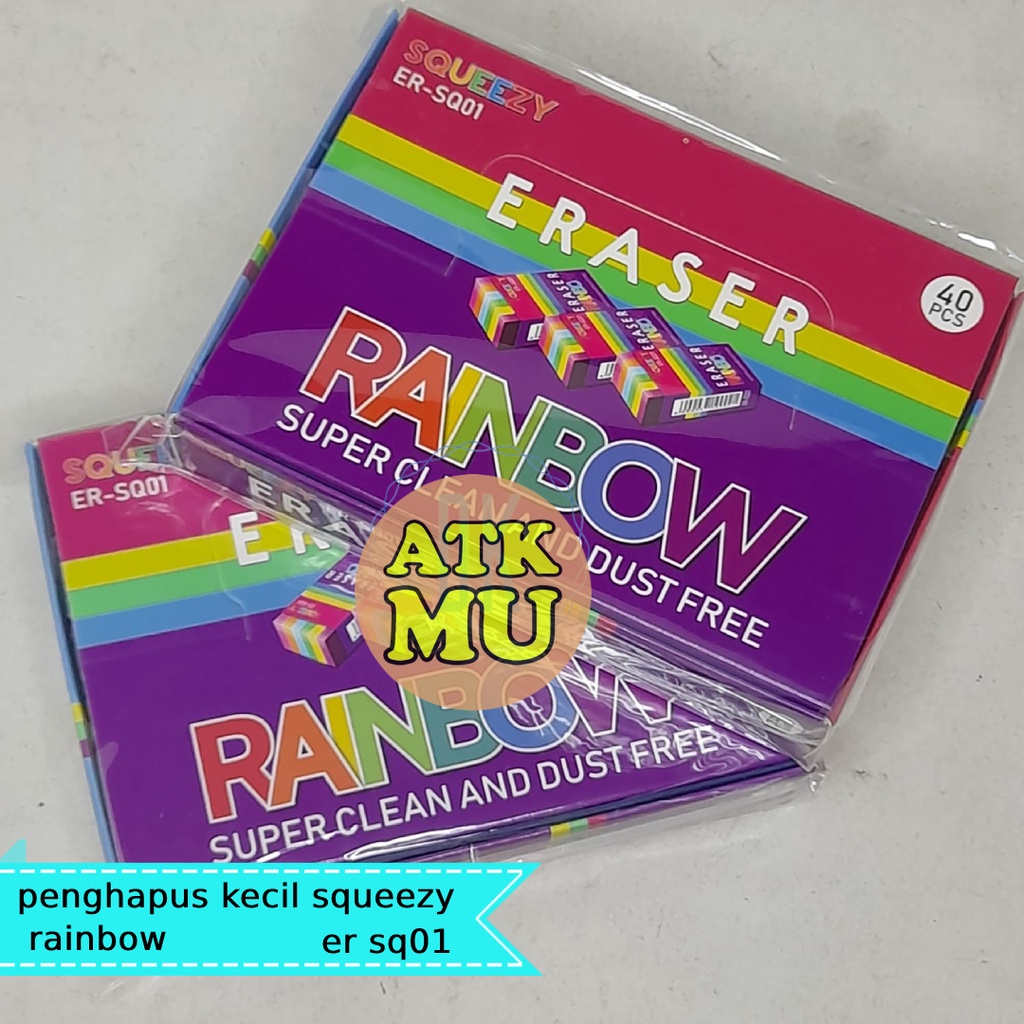 

penghapus kecil squeezy rainbow/penghapus warna warni er sq01