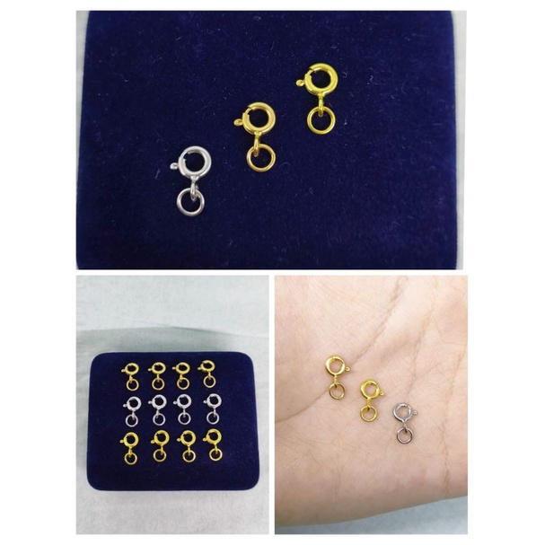 kunci gelang / kalung /kokot kait penyambung / kokot perak asli silver 925 lapis emas