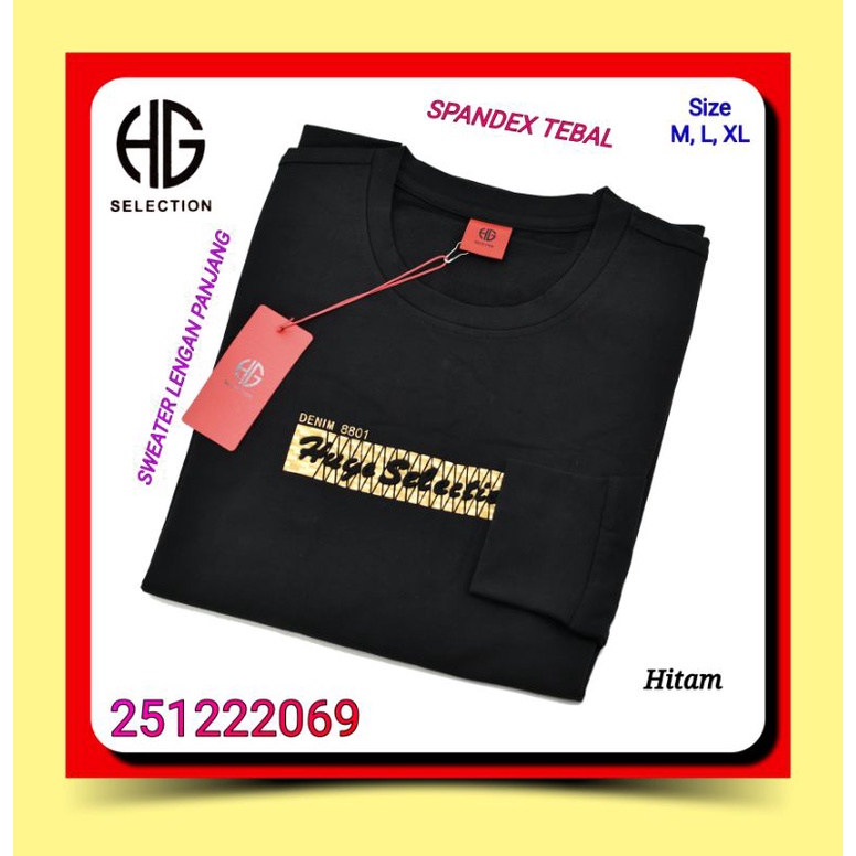 Kaos Oblong Sweater Lengan Panjang Hugo Selection 251222069