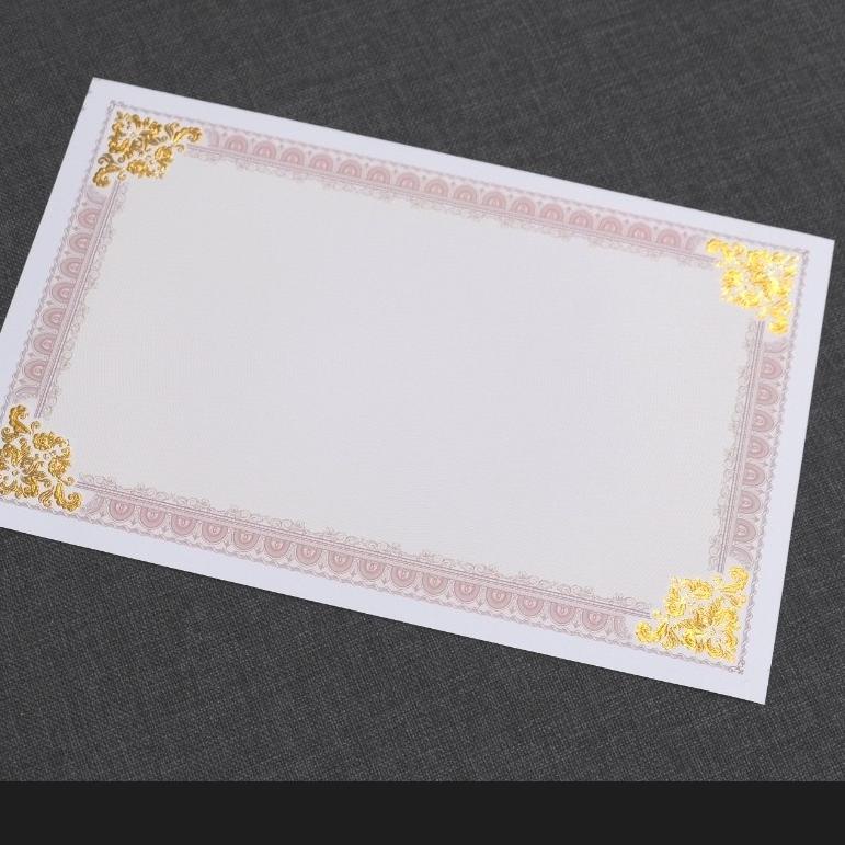 

❂❂❂ Blanko / kertas piagam sertifikat folio Simpaty foil emas sudut mewah
