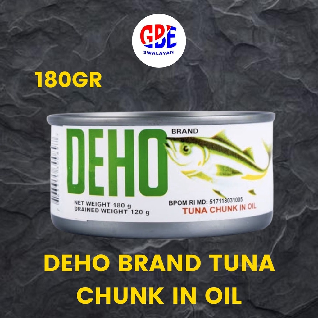 

DEHO Brand Ikan Tuna Dalam Minyak | Tuna Chunk In Oil 180gr