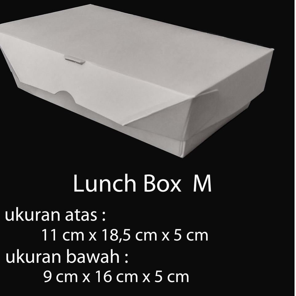 

❀❀ PAPER BOX LUNCH UKURAN M - MEDIUM / PAPER BOX KERTAS / PAPER TAKE AWAY ISI 100 PCS