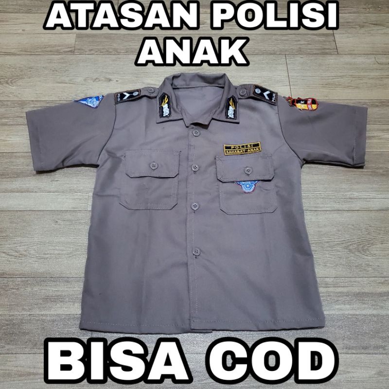 BAJU POLISI ANAK / BAJU POLANTAS ANAK LENGAN PENDEK