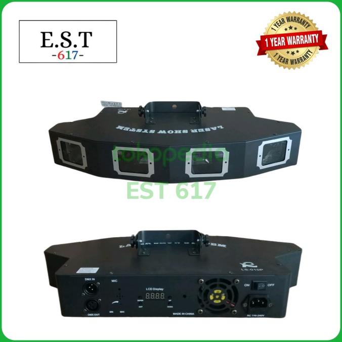 laser panggung lighting 4 mata full color rgbw