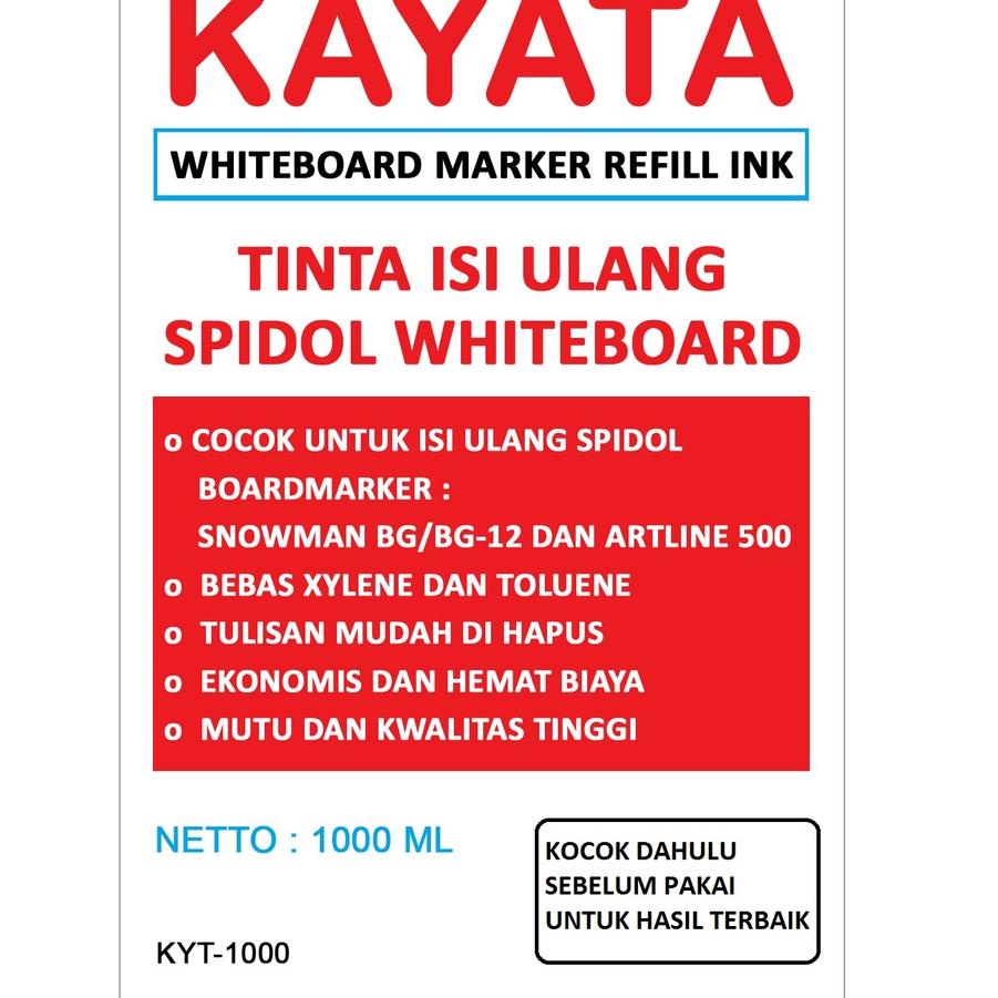 

No(M64W)✪| Tinta spidol whiteboard refill Kayata murah dan berkualitas 1000 ML Tinta isi ulang spidol proses cepat