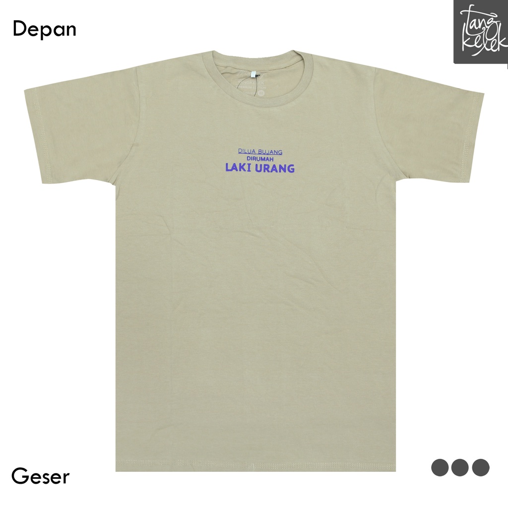 Tangkelek Baju Kaos Laki Urang Warna Coklat Susu
