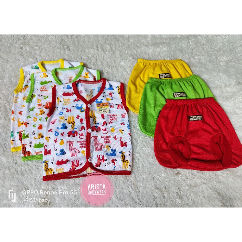 ARISTAbaby - paket hemat baju+celana bayi seri kombinasi warna rainbow