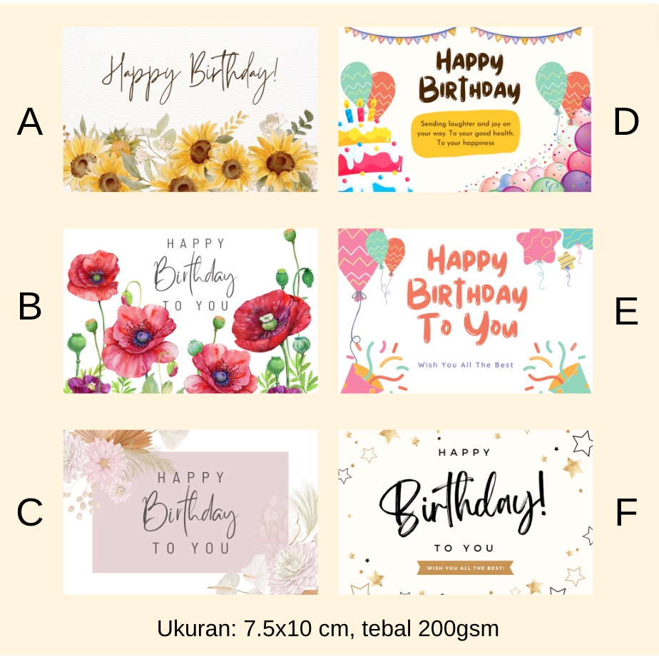 

50pcs Thank you card Birthday card tebal packaging bungkusan ulang tahun kartu ultah thank you terima kasih kado bungkusan pembungkus hadiah murah banget termurah