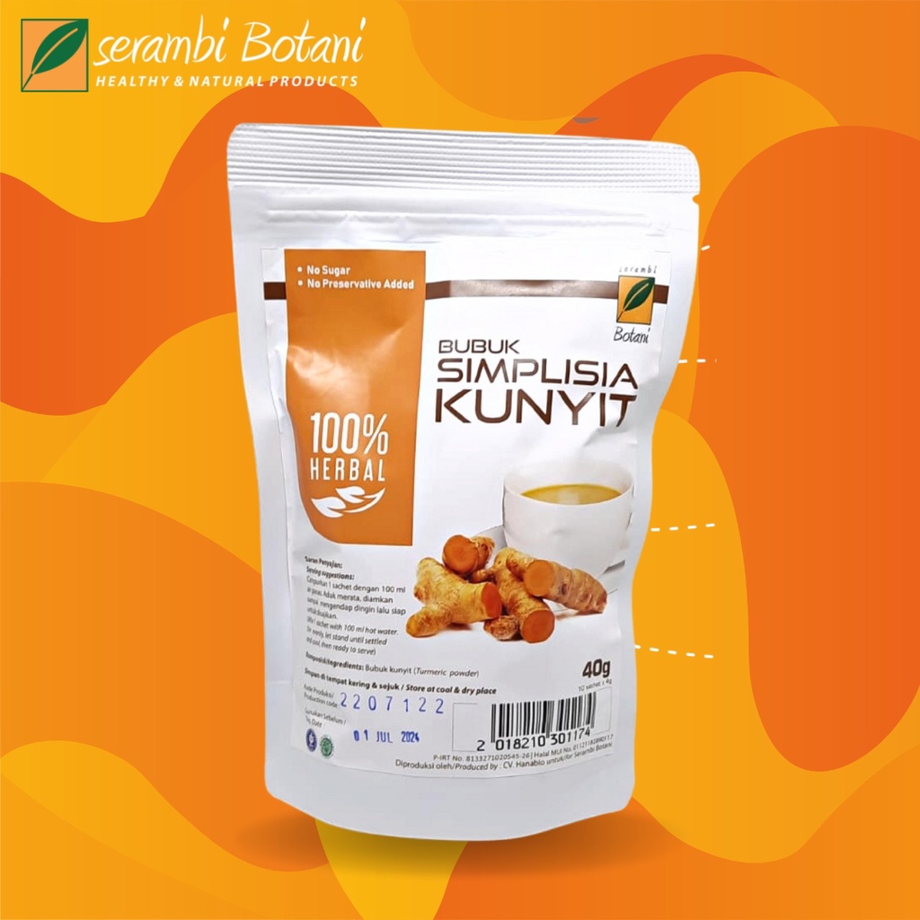 

Simplisia Kunyit 40gr - Membantu menyembuhkan penyakit Maag - Isi 10 Sachet
