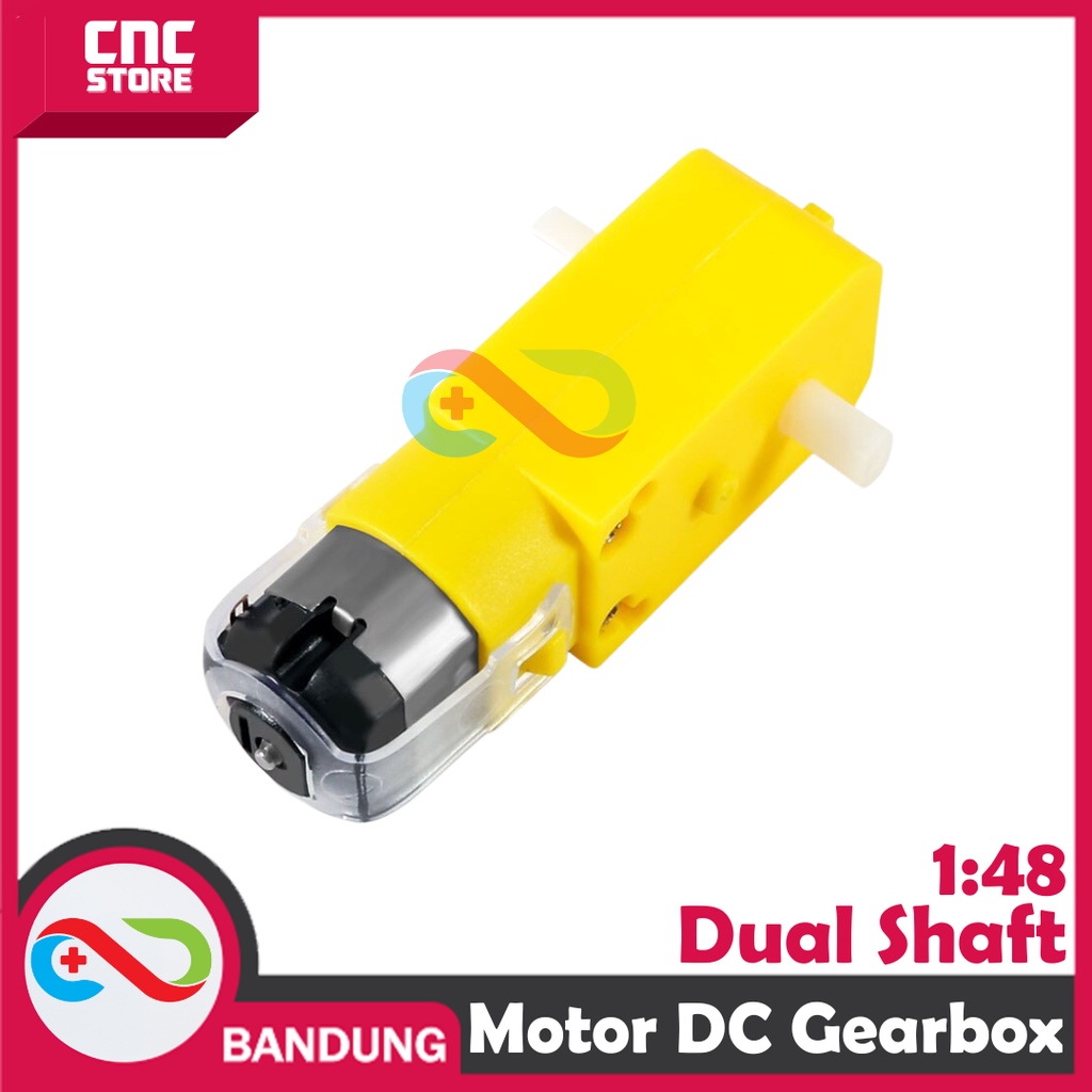 MOTOR DC GEARBOX 1/48 DUAL SHAFT FOR SMART CHASSIS 4WD 2WD