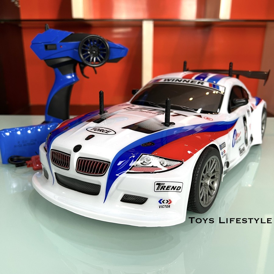 Mainan Mobil Remote Control BMW Z4 M Motorsport Skala 1:10 (Putih)