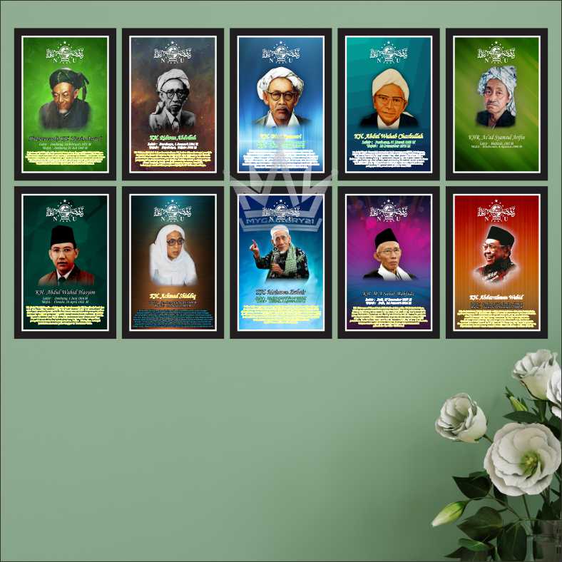 Poster Foto Tokoh Nasional Nahdlatul Ulama NU | Poster Ulama Dan Habaib | Poster Ulama Nusantara | P