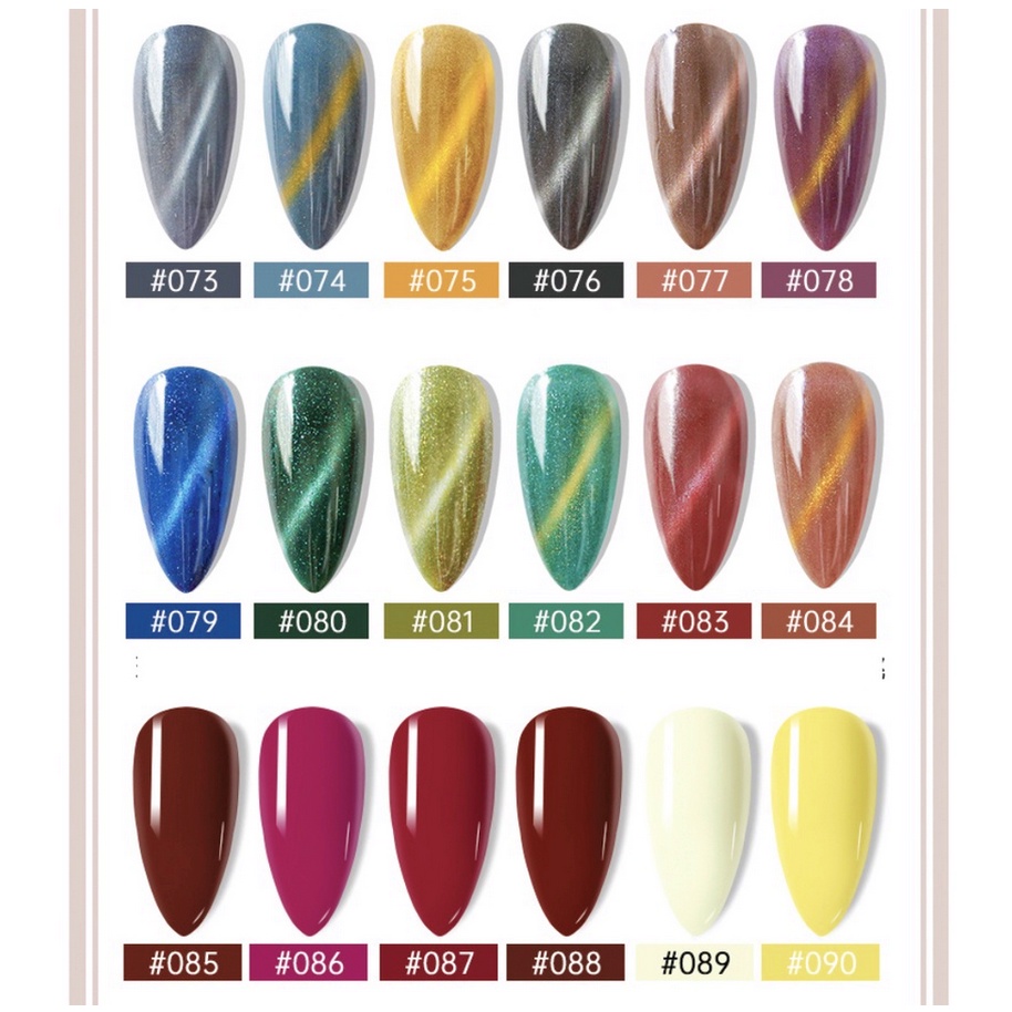 (41-80) RISYAL Nail gel UV LED Polish Soak off Nail Art / Nail polish  / Kutek Gel cat eye nail art /kecantikan kuku/  cat kuku / kutek manicure KU036