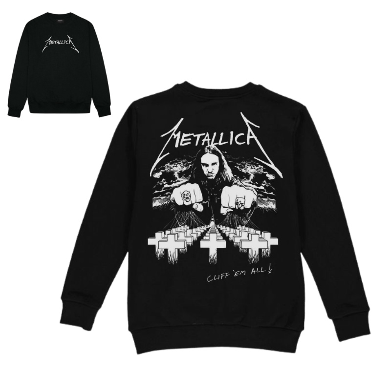 Sweater Crewneck Pria Metal ACDC HIGHWAY TO HELL Wanita Distro Crewneck Best Crewneck Black Simple Quality