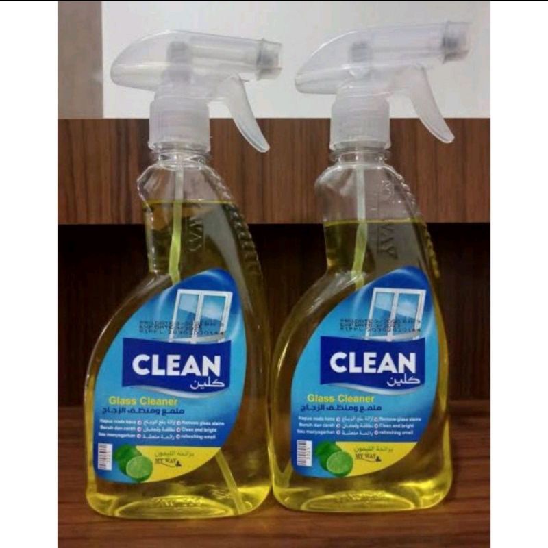 CLEAN POLISH GLASS CLEANER WITH LEMON (Pembersih Kaca) 500 ml- MY WAY