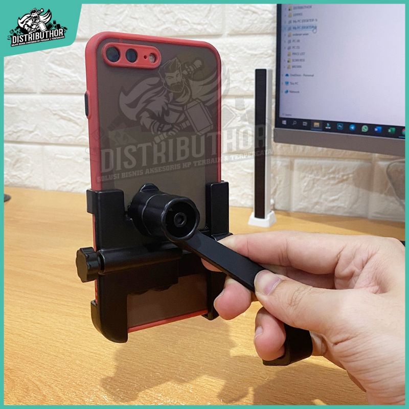 Holder hp spion holder dudukan handphone di spion Holder Motor Besi Spion HM-20 Universal murah bahan berkualitas